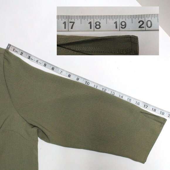 Karen Scott Women's XL Green Button Down Tunic Top & Decorative Trim - Picture 9 of 11